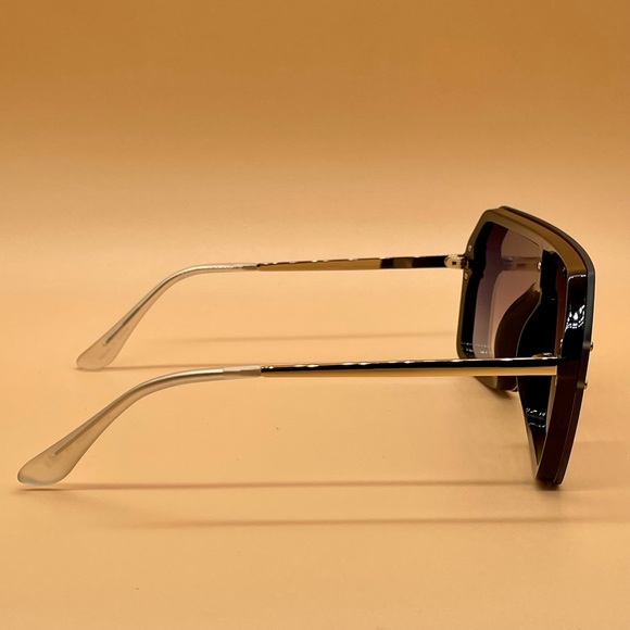 Jim Halo Oversized Shield Sunglasses Gradient Lens Rimless Glasses Men’s Women’s - Picture 4 of 9